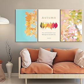 3 Panel Leaves in Autumn with Inspirational Quotes...