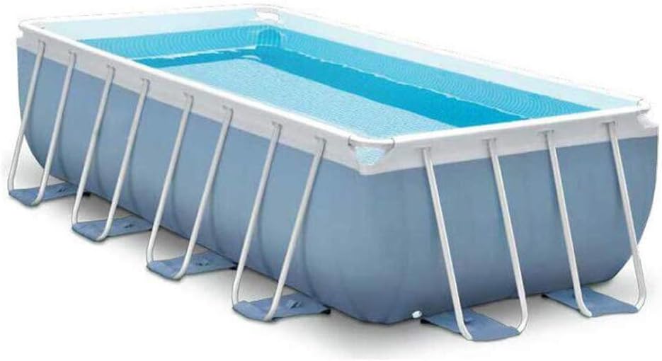 Lfsp Water Game Pool Happy time, Rectangular Frame Swimming Pool Suitable for Adult Families, Test Tube Rack Swimming Pool with Filter Escalator Kids Summer Sunset