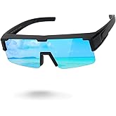 Meeloog Polarized Fit Over Glasses Sunglasses for Men Women, UV Protection Sports Wrap Around for Driving Cycling Fishing