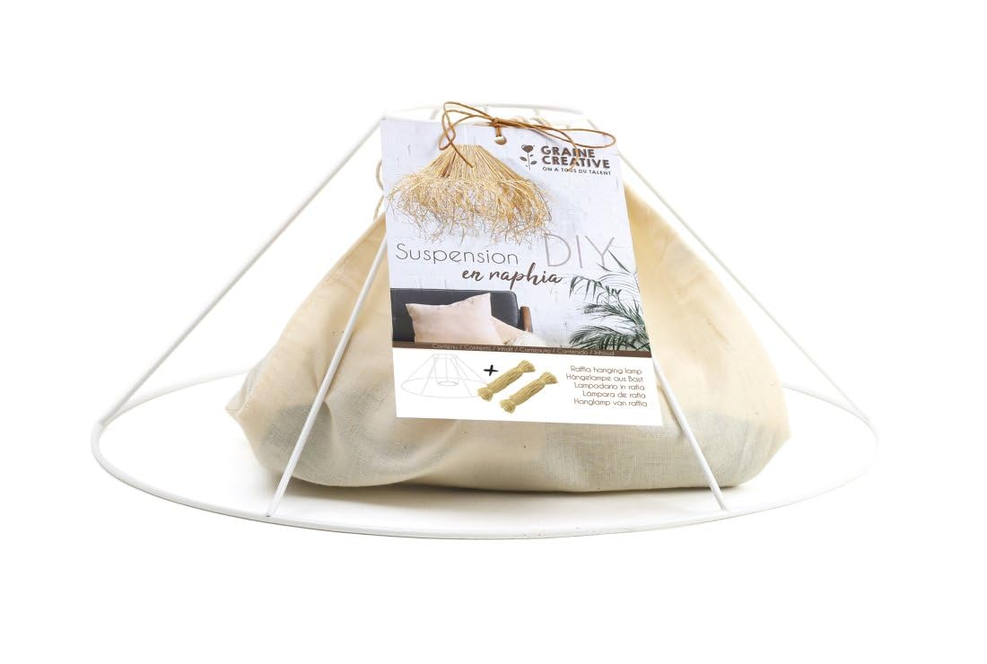 Graine Créative DIY box to customize your raffia lampshade