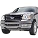 EAG Replacement Upper Grille Black Front Hood Full Grill with Emblem Clip Fit for 04-08 F-150