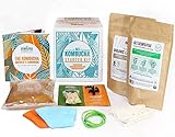 GetKombucha Kombucha Kit PLUS Organic Starter Tea For Brewing Healthy, Delicious, DIY Kombucha Tea Right From Home + 19 /Serving vs $5 Store Bottles. Improve Digestion With Homemade Probiotics!