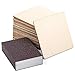 Caydo 24 Pieces 4 Inch Square Unfinished Blank Wood Squares Slices Unfinished Wood with Sanding Sponge for Pyrography, Painting, Writing, Drinks DIY Craft, Photo Props and Decoration