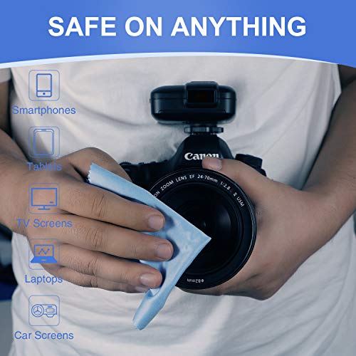 12 Pack Microfiber Cleaning Cloths 6" x 7" Microfiber Glasses Cloth Great for Cleaning