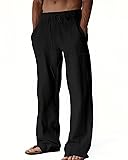 Men's Casual Linen Pants Summer Beach Trousers