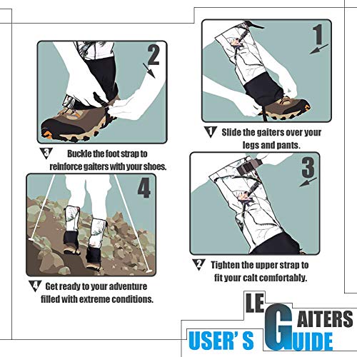 Peakit Hunting Leg Gaiters Waterproof Boot Gaiters Snow Shoe Cover for Men and Women, Camo Gaiters Against Snake Bug Mud Dirt