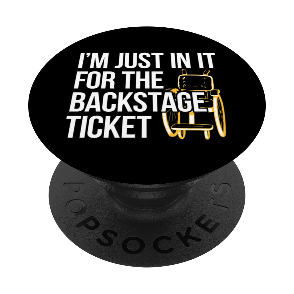 Handicapped Wheelchair- Backstage Ticket - Wheelchair PopSockets Swappable PopGrip