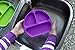Babiere Silicone Toddler Plate – Powerful Suction Base Stays Put to Highchair – Grip Dish with Divided Sections – BPA & Toxin Free, Microwave & Freezer Safe – Free Silicone Baby Spoon – Purple