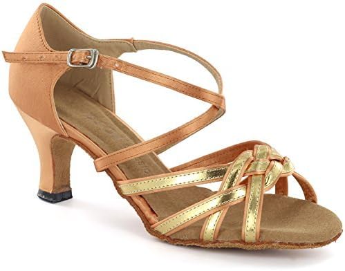 DSOL Latin Sandal DC1623-1 Heel 2.2" (7.5, Flesh)