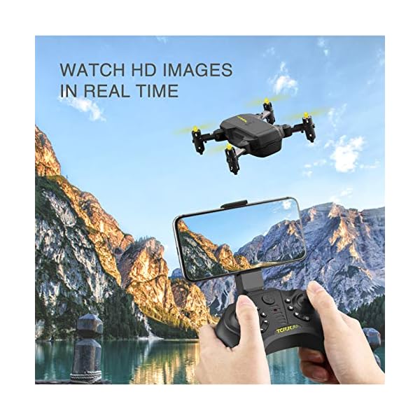 TCMMRC Peak Bird Mini-WLAN-FPV mit 0,3 MP / 5,0 / 4 kMP HD-Kamera Faltbarer RC-Drohnen-Quadcopter RTF mit LED-Licht… – Bild 3