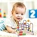 FUN LITTLE TOYS Wooden Baby Beads Maze Toys, Toddlers Roller Coaster Game Cubes, Educational Around Circle Bead Skill Improvement Wood Toy, Sliding Beads On Twists Wire, Boys Girls