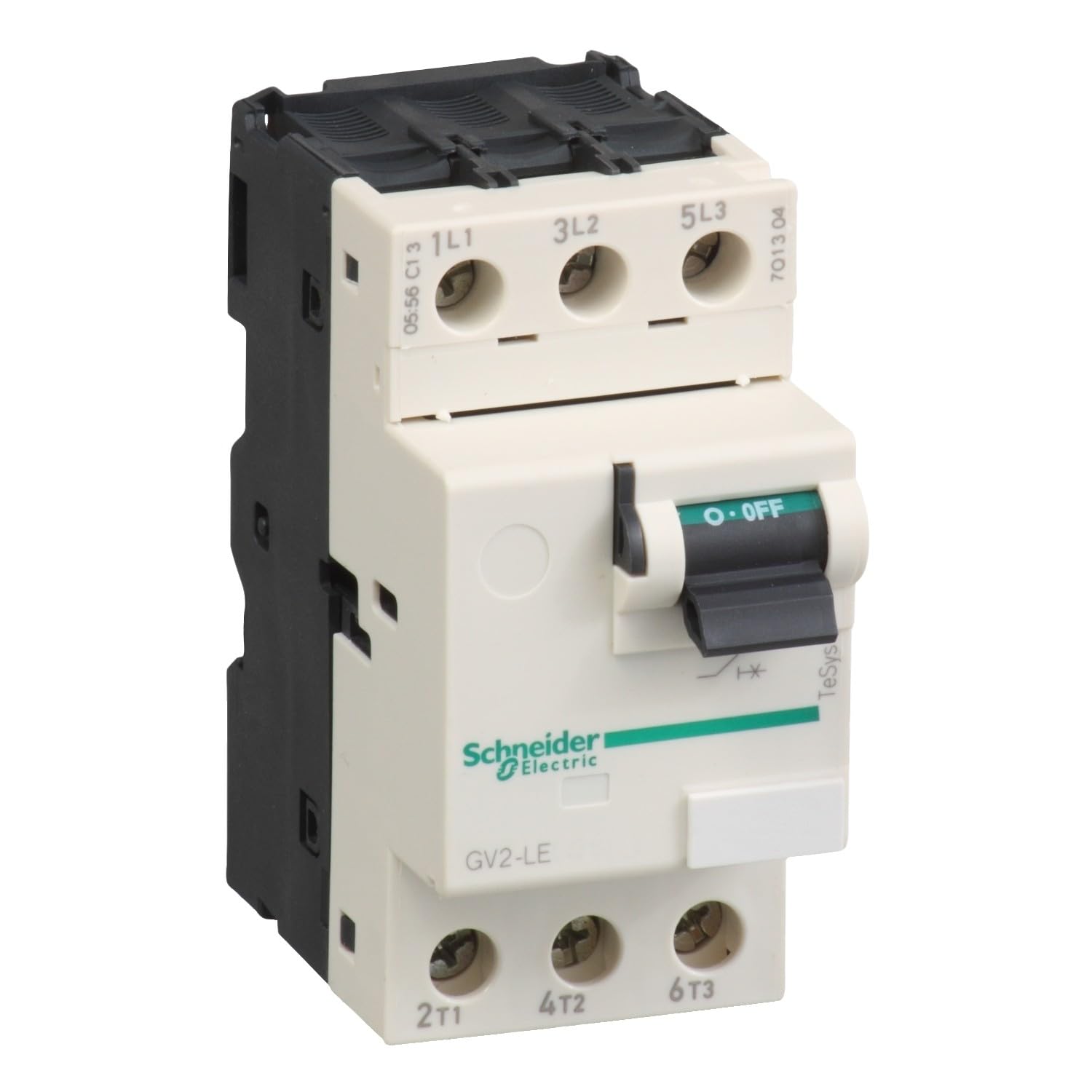 Schneider Electric Motor circuit breaker, TeSys GV2, 3P, 2.5 A, magnetic, toggle control, screw clamp terminals