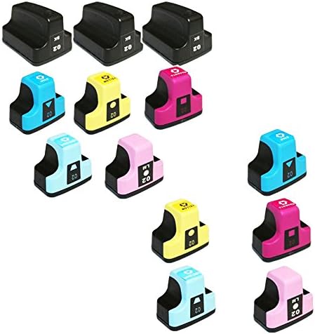RIGHTINK Bulk Set of 13 Replacement Ink Cartridges for HP 02 Photosmart C5140 C5150 C5180 C6150 C6180 C6240