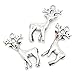 Housweety 20pcs Silver Tone Christmas Reindeer Charms Pendants 24x21mm(1