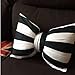 Dongcrystal Black and White Striped Bow Pillow Sofa Decorative Cushions-Bowknot Pillow