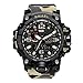 SMAEL Men's Sports Analog Digital Quartz Military Watch Waterproof Multifunctional Large Dial Wrist Watch for Men (Desert Camouflage)