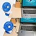 EazyClips Clip on Fan, Battery Powered Fan [+ EXTRA CHARGING BATTERY], Rechargeable - Blue - by