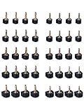 MUDDER 20 Pairs Heel Tips Shoes Tap Caps High Heel Replacement, 8, 9, 10, 11 and 12 mm, U-shape, Black