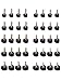 MUDDER 20 Pairs Heel Tips Shoes Tap Caps High Heel Replacement, 8, 9, 10, 11 and 12 mm, U-shape, Black