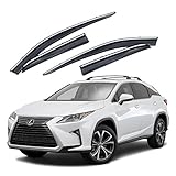 VXMOTOR 2016, 17, 18 UP Lexus RX 350/RX450h w/Chrome Trim - Smoke Tinted Window Visor Rain Guard Deflector - Injection Molding Made of Polycarbonate PC material