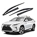 VXMOTOR Smoke Tinted Window Visor Rain Guard Defector 2016 2017 UP Lexus RX 350 / RX450h w/Chrome Trim