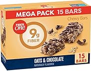 Fiber One Chewy Bars, Oats & Chocolate, Fiber Snacks, Mega Pack, 1