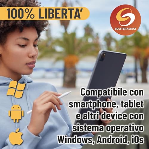 Penna Tablet Universale Ricaricabile USB-C – Pennino Touch per iPad, Tablet Android e Windows, Stylus Capacitivo per Scrittura, Disegno e Appunti, Design Ergonomico e Preciso