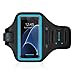 iPhone X/Galaxy S7 / S10 Edge Armband - LOVPHONE Easy Fitting Sport Running Exercise Gym Sportband with Key Holder & Card Slot,Water Resistant and Sweat-proof (Blue)