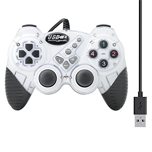 QUMOX USB 2.0 Wired Gamepad Double Shock Joystick Joypad Game Controller for PC Laptop
