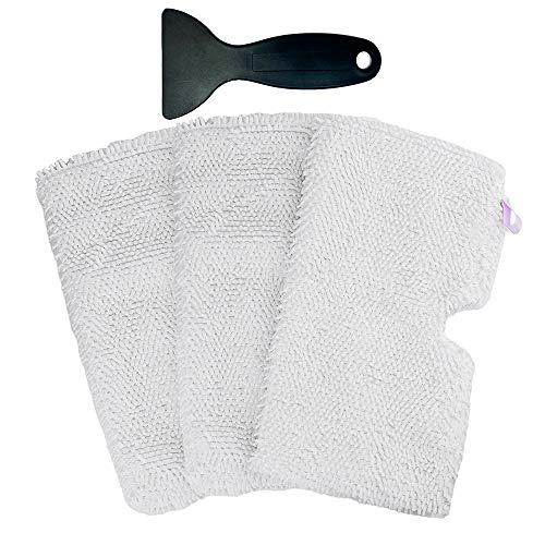 Xindejia 3-Pack Shark Steam Pocket Mop Pads - Washable Microfiber Replacement Pads 12.6x7.1", Fits S3500 Series & More