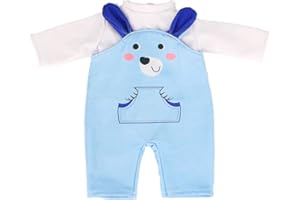 AISITE 16inch Baby Doll Boy Clothes - 1 Set of 16 Inch Doll Clothes Romper, Overall Outfits Suitable for 14-16 Inch Reborn Baby Dolls