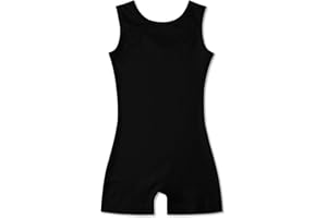 ACOCOPY Girls Leotards for Gymnastics Sparkly Biketards Unitard with Shorts Quick Dry Dance Outfits 4-9 Years