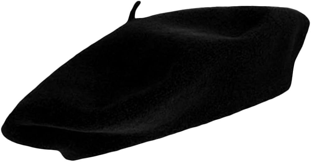 CoverYourHair Black Beret – French Beret Hat – Artist Hats – Fashion Parisian Style Wool Berets at  Women’s Clothing store