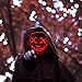 LED Costume Mask, Halloween Mask LED Light Up Purge Mask for Festival Cosplay (Ice Red Mask)