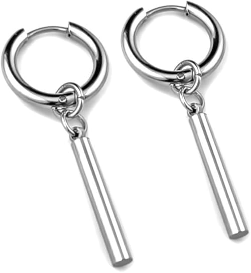 Amazon ラグレ Luxre スティック フープ ピアス ステンレス シルバー 両耳 レディース メンズ アクセサリー Lsh シルバー シルバー ピアス 通販
