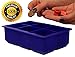 TumTum Big Perfect Cube Maker for Drinks-Silicone Tray + Bonus E-guide-101 Cocktail Classics, Square Ice Mold, Blue