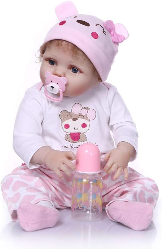 Prezzo CQ Reborn Doll Handmade Toy Doll Silicone 56CM Simulation Baby Regalo di Compleanno per Bambini Offerte