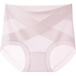 Women Tummy Control Panties Seamless High Waist Posture Criss Cross Briefs Breathable Athletic Yoga Compression Panty