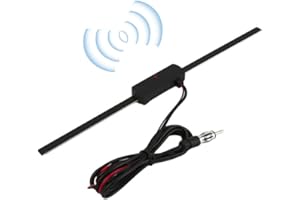 12V Car Stereo Radio, Universal Electronic Hidden Antenna FM AM Amplified Kit for Motor Vehicles, Golf carts, Boats, Motorcyc