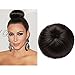 SARLA Black Brown Hair Bun Extension Updo Drawstring Ballet Buns Hair Pieces for Women Girls Lady Synthetic Donut Chignon