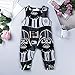 Freebily Infant Baby Boys Romper Sleeveless Printed Pattern Tops Jumpsuit Black 3-6 Months