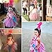 Tutu Dreams Princess Troll Poppy Dress Up Costume for Girls Wig Headband Birthday Easter Pageant Holiday (L, Troll)