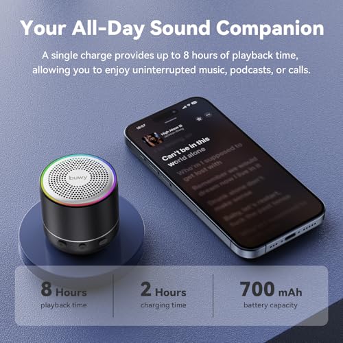 Bluetooth Speaker, Mini Speakers Wireless Bluetooth 5.4 Built-in Microphone, Loud HD Stereo Sound, 2026 IP68 Waterproof Speaker with 7 Modes RGB Lights, Small Speaker For Outdoor, Travel, Home, Gifts
