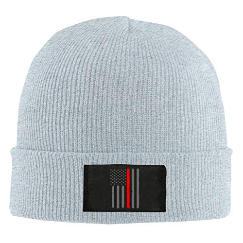 Thin Red Line Firefighter Flag Unisex Warm Winter Wool Hat Knit Beanie Skull Cap