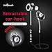 Simptech Wireless Bluetooth Headphones Stereo Headset –Sweatproof Sports In Ear Headphones, Adjustable Earhook Design Earphones ,Noise Cancelling Earbuds With Microphone (Black)