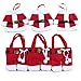 Warmstor 8 Pieces Christmas Santa Claus Silverware Holders Tableware Holder Knife Fork Pouch Bag for Xmas Tree, Restaurant Hotel Party Holiday Festival Celebration Table Decoration