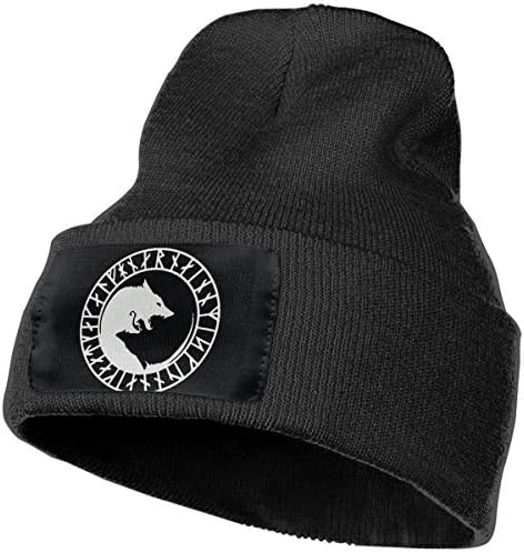 Odin Thor Viking Norse Wolf Ying Yang Warm Winter Knit Hats,Skull Cap,Beanie Cap