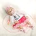 SanyDoll Reborn Baby Dolls, Baby Growth Partners, Headband Pink Small Safflower to Accompany Sleep Little Princess 22inch 55cm