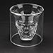 Amzdeal Wine Glass Skull Head Stemless Wine Glass Whisky Glass Set of 6 Shot Glass 2.5oz (75ml)Transparent Crystal Wine Glasses, Drink Vodka / Whisky/ Cocktail Beer Glass Valentine's Day Gifts