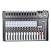 ammoon 120S-USB 12 Channels Mic Line Audio Mixer Mixing Console USB XLR Input 3-band EQ 48V Phantom Power with Power Adapter